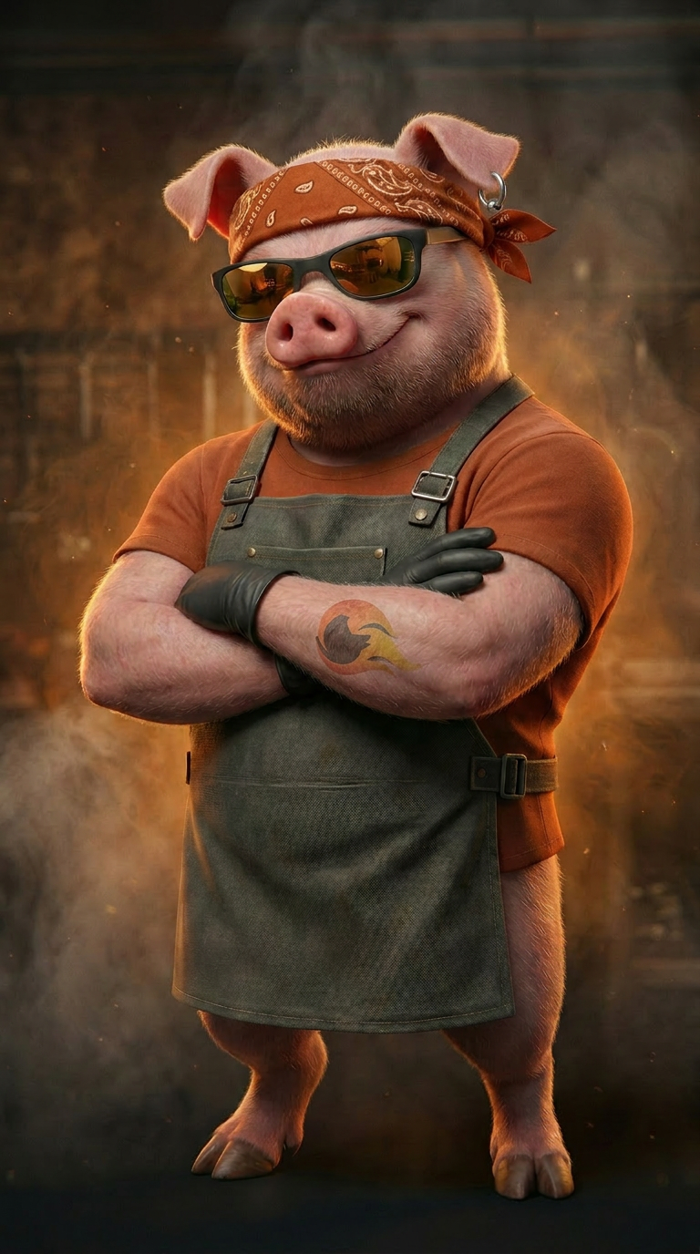 Cinder, J&R BBQ Pit Master